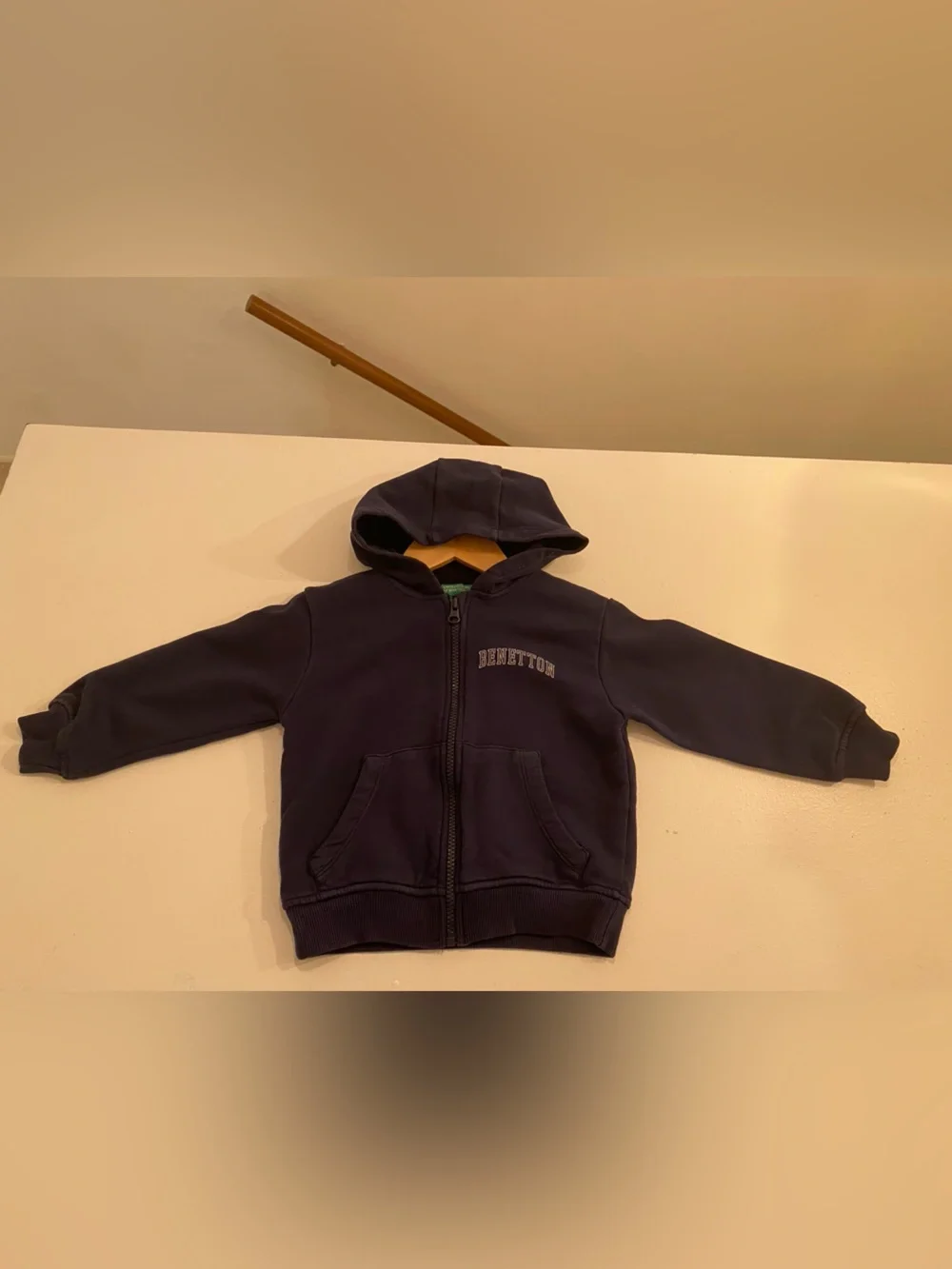United Colors of Benetton Boys Navy Zip-Up Hoodie 2-3Y 98cm